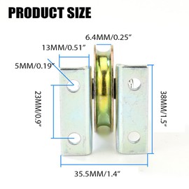 Wire Rope Pulley Block Bearings Bearing Wheel Bearing Wire Rope Guide Wheel for Lifting with Triangular Bracket L Bracket, 1.5",200LB (L)