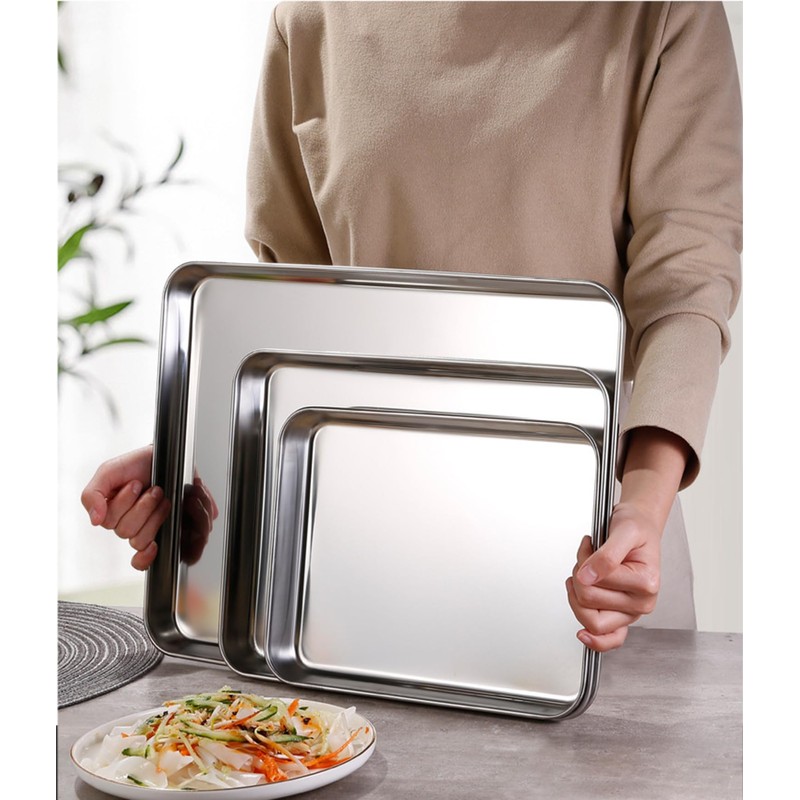 HYTK Small Cookie Baking Sheet Pans Stainless Steel 304 Tiny