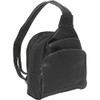 Piel Leather Backpack Sling, Black, One Size