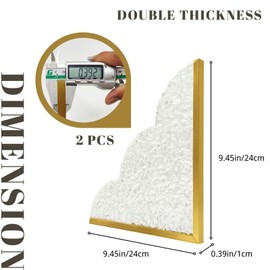 Loyipu 2pcs Shower Splash Guard for Tub Corner Splash Guards to Keep Water in Shower Corner Water Guard for Bathtub Bathroom Tub Corner Edge Barrier (Transparent + Gold)