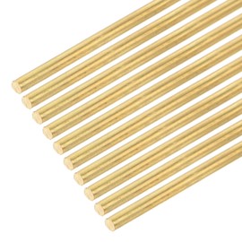 DMiotech 20 Pack Brass Rods, 2mm x 100mm Solid Round Brass Rod for DIY Craft, Welding, Lathe, Bar Stock, Drift Punches, Shaft, Model, Plane, Ship, Car