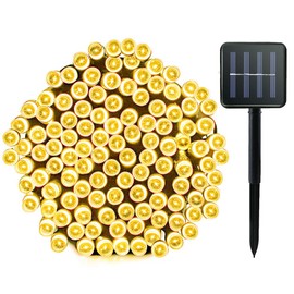 Lalapao Solar Powered String Lights 72ft 200LED 8 Modes Outdoor Lights Solar Christmas Lights Waterproof Starry Fairy Lights Ambiance Lighting for Xmas Patio Garden Wedding Party Decor (Warm White)