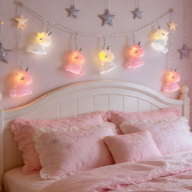 Hoolight Unicorn String Lights 10 LED Lights Battery Operated Unicorn