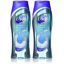 Dial Body Wash Agua de primavera 16 onzas hidratante (473 ml) (paquete de 2)