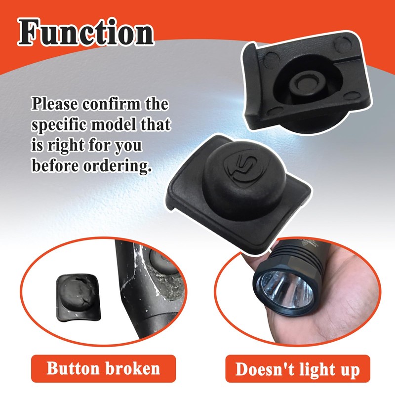 Gugaguga 2Pcs 757016 LED Flashlight Switch Button Boot Replacement