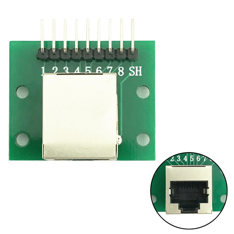 CEMYDEYO 5pcs RJ45 Male Breakout Board 8 Pin Network Connector