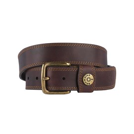 Browning Mens Rugged Belts Leather Slug, Brown, No Camo, 34