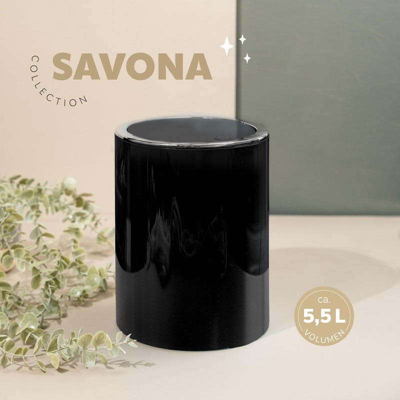 bremermann Savona Cosmetic Bin with Wall Bracket with Swing Lid