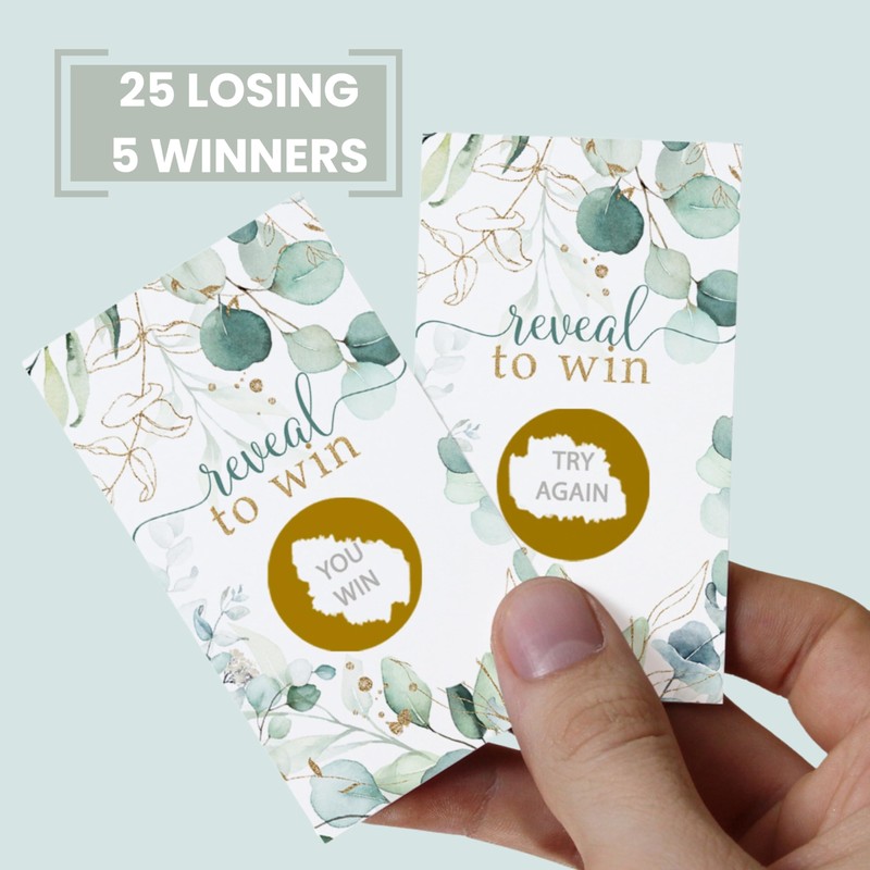 Paper Clever Party Greenery and Gold Bridal Shower Games -