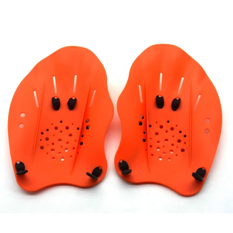 1 Pair of Swimming Hand Paddles Adjustable Swimming Training Aid
