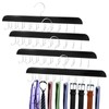 4 Pack Tie Rack & Belt Hanger, 2 in 1