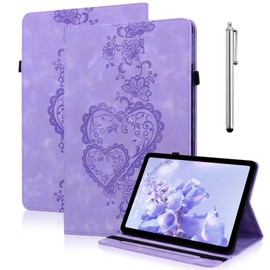 YiChZhe Case for 7 Inch Kindle Paperwhite 12th Gen 2024 and Kindle Colorsoft Signature Edition, Shockproof Lightweight Tablet Leather Case with Auto Wake/Sleep, Stand Function, Card Slot, Purple