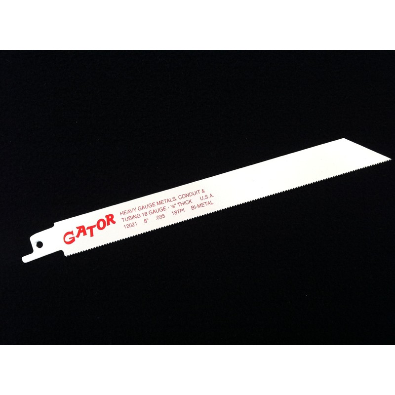 Gator Reciprocating Saw Blades 8" x 3/4" x .035 18tpi