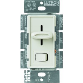 Lutron Skylark Dimmer Switch, Magnetic Low-Voltage 450-Watt/600 VA, Single-Pole/3-Way, SLV-603P-LA, Light Almond