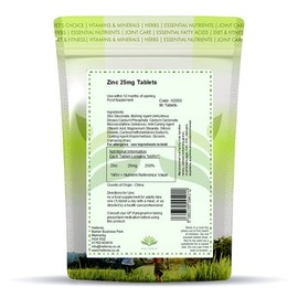 Hellenia ZINC 25mg - High Strength 90 Tablets - for Immune Support