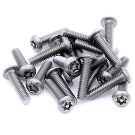 M3 (3mm x 10mm) TX Security Socket Button Machine Screw (Bolt) - Stainless Steel (A2) (Pack of 20)