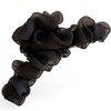 Organza Scrunchie Large Hair Claw Clip (Black)