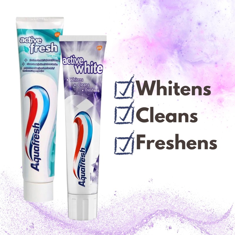 Home & Hatch Toothpaste Bundle: Includes 2 Packs of Aquafresh