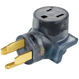 ElecStream Tech NEMA 14-50P to 6-50R Welder Power Adapter，240V 50Amp 4 Prong Male Plug to 3 Prong Female Receptacle (14-50P/6-50R Clean Black)