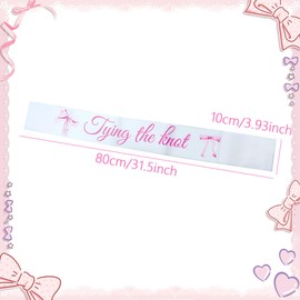 LaVenty Pink Bride to Be Sash Blue Bows Tying the knot Bridal Shower Accessories Bach Party Decorations Bridesmaid Gift Engagement Party Supplies Straps