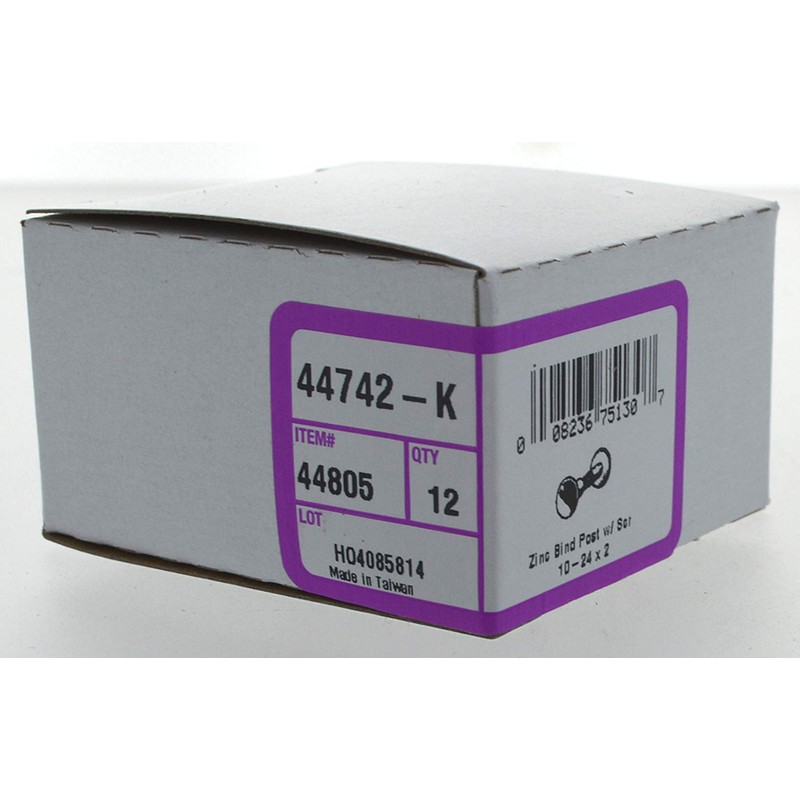 Hillman 44805 10-24 x 2-Inch Steel Binding Posts with Steel