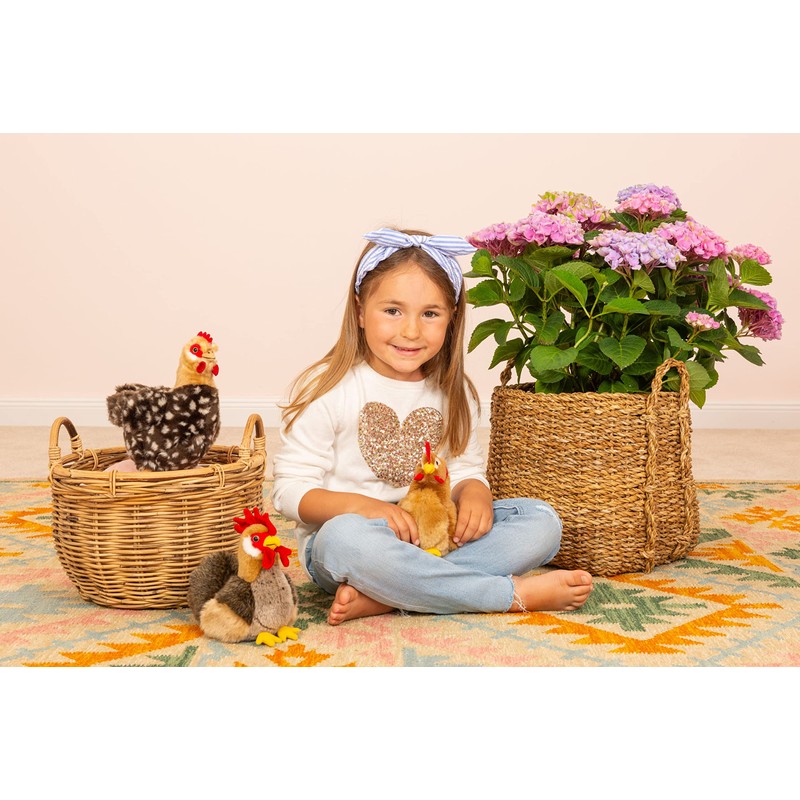 Teddy Hermann 94146 Hahn 17 cm, Kuscheltier, Plüschtier mit recycelter