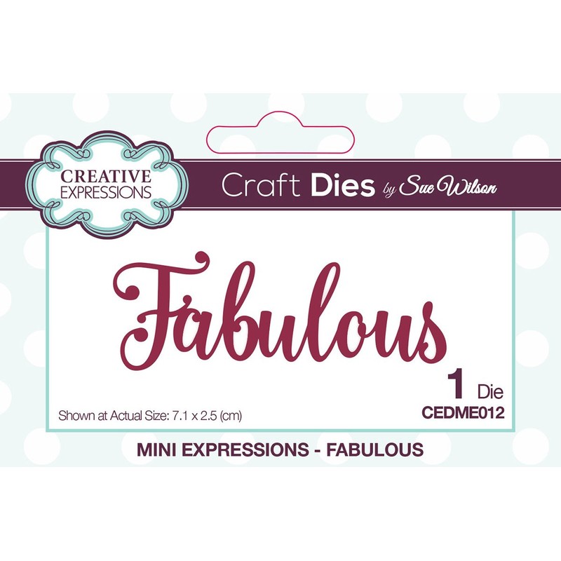 Sue Wilson Mini Expressions Fabulous Die Set, Metal, Silver, 15