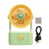 Desk Fan USB Charging Adjustable Angle Cute Portable Multifunction Air