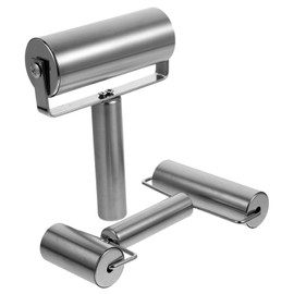 BIUDECO 2Pcs Stainless Steel Rolling Pin Ergonomic Dough Roller for Baking Pizza Pastries and More Smooth Surface for Easy Rolling and Cleanup Kitchen Tool for Homemade Bread and Pastries