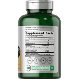 Horbäach Black Seed Oil Softgel Capsules | 2000mg | 120 Count | Cold Pressed Nigella Sativa Pills | Non-GMO, Gluten Free Supplement | Horbäach