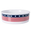 Bone Dry Stars & Stripes Patriotic Flag Ceramic Pet Bowl