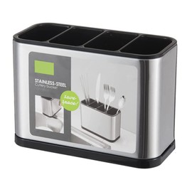 Cutlery Holder, Utensil Holder Kitchen, Cutlery Container, Cutlery Organiser, Stainless Steel Kitchen Utensils Organiser, for Storing Cutlery and Cookware