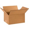 BOX USA B1296100PK Corrugated Boxes, 12" L x 9" W