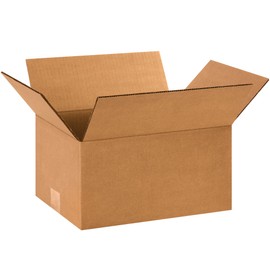 BOX USA B1296100PK Corrugated Boxes, 12" L x 9" W x 6" H, Kraft (Pack of 100)