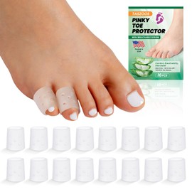 Pinky Toe Protectors Women, 16pcs Gel Toe Protectors Open Toe Sleeves, Little Toe Sleeves with Aloe Vera Extract，Corn Pads for Toes Cushions for Rubbing, Blister, Toenails Loss, Hammer Toes