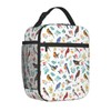 FREEHOTU Watercolor Birds Lunch Bag Double Insulated Leakproof Lunch Box