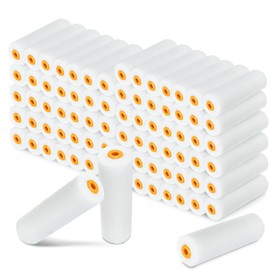 80 Pcs 4 Inch Mini Paint Roller Covers Small Foam Paint Roller Foam Roller Paint High Density Foam Roller Refills Brings Fine Smooth Finishes Flat Surfaces for Painting Cabinet Wall Cupboards Doors