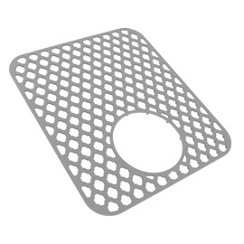 Stainless Steel Sink Grid 13.6x11.6in Anti Slip Scratch Easy Maintenance Sink Grid with Side Drain Hole (Gray)