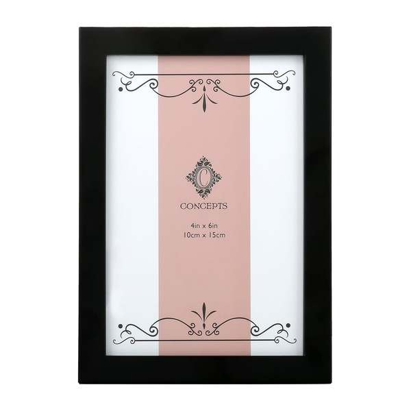 Concepts 4x6 French Classic Black Metal Picture Frames for Family