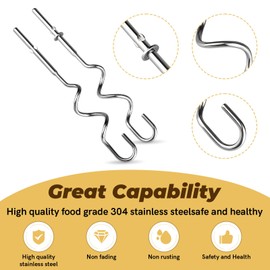 XSKDOUGHHK Dough Hook Fits for Ninja Mixer, Power Mixer System (CI100 Series) for Ninja Blender Accessories, Stainless Steel Foodi Accessories