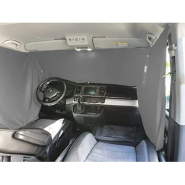 BREMER SITZBEZÜGE Front Windscreen Sun Protection Camping Driver's Cab Curtains Compatible with Hyundai H350 from 2014 in Grey
