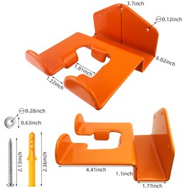 OSROENE Weedeater Hanger, 4 Pack Weed Eater Hanger for Wall, Heavy Duty Weed Wacker Hooks for Garage, Garage Organization Storage Shed Organizer Mounted Trimmer Rack