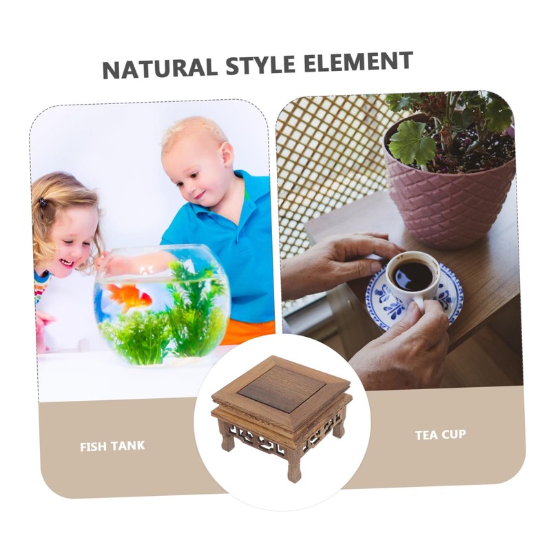 CAXUSD Wooden Planter Stand Rustic Flower Pot Holder for Home