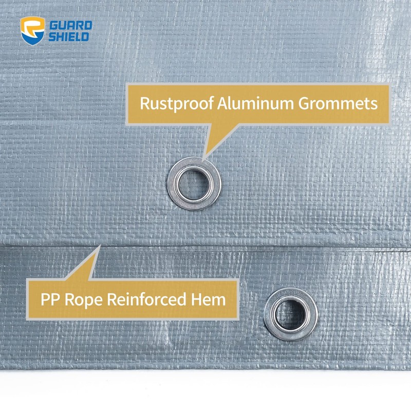 GUARD SHIELD Heavy Duty Tarp 12x16 Feet Silver Multi Purpose