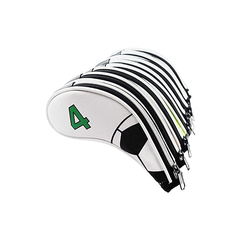 9 Piece Sports Head Cover Iron Covers with Counts Zipper