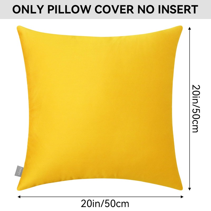 Thmyo paquete de 2 fundas para almohadas cuadradas de algodón