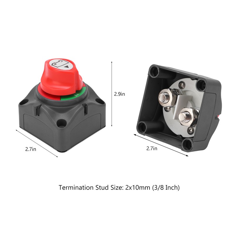 Battery Disconnect Switch On Off 12‑48VDC 275A Heat Resistant Universal