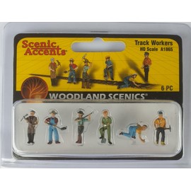 Woodland Scenics A1865 6 Rail Workers Track Workers Track Construction Figures Gauge H0 HO 1:87