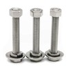 (10 Sets) 1/4-20x3/4" Stainless Steel Hex Head Screws Bolts, Nuts,
