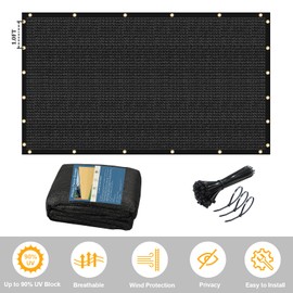 Artpuch 8'X2' Custom Fence Privacy Screen Black Commercial Premeable Shade Cover with Grommets Residential Heavy Duty Fencing, for Chain Link Fence, Patio, Pool, Balcony (We Make Customized)